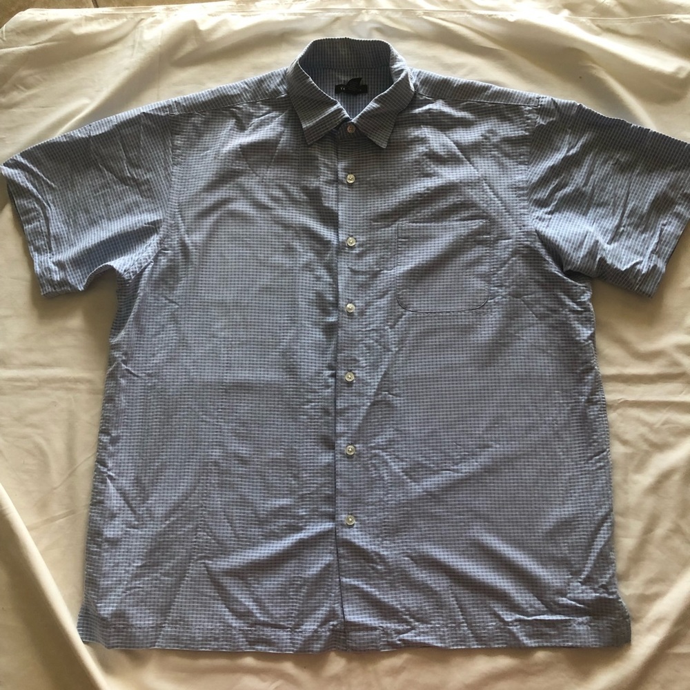 MENS VAN HEUSEN CHECK PATTERN BUTTON DOWN SHIRT